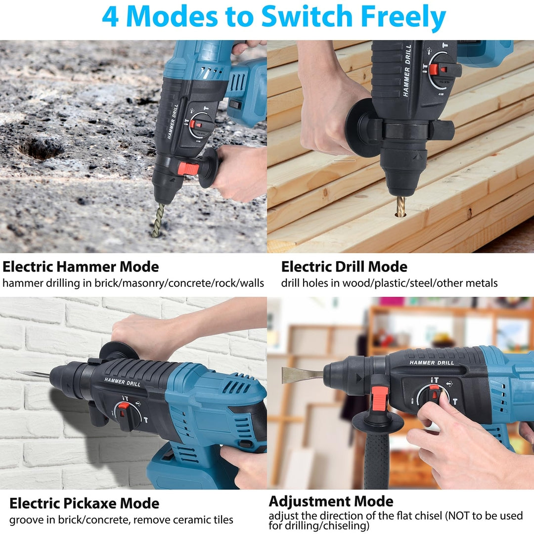 UMELEE baterijski udarni vrtalnik – 4500 RPM, 1300W, brezkrtačni motor, združljiv z Makita 18V baterijo