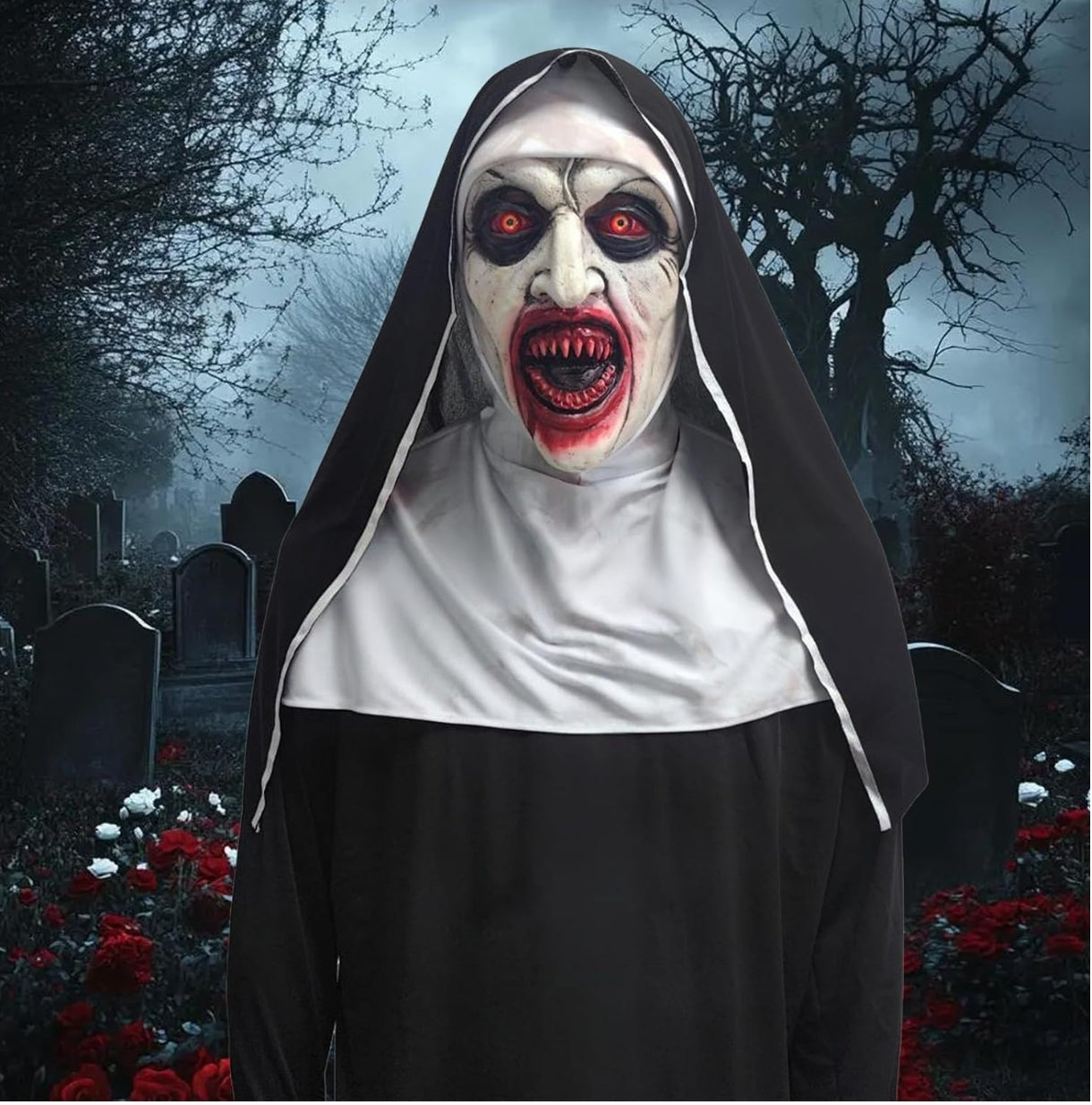 Grozljiva pustna maska nune Valak - naklikaj.si