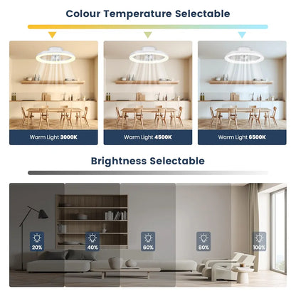 Stropna LED luč z ventilatorjem in daljincem, Wi-Fi, 48W