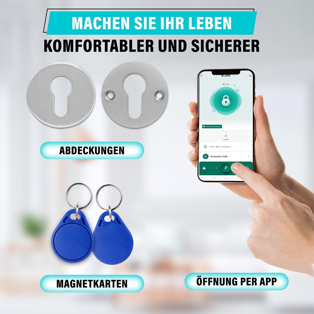 🔐 Pametna kljuka – biometrično odklepanje, APP upravljanje, PIN in RFID