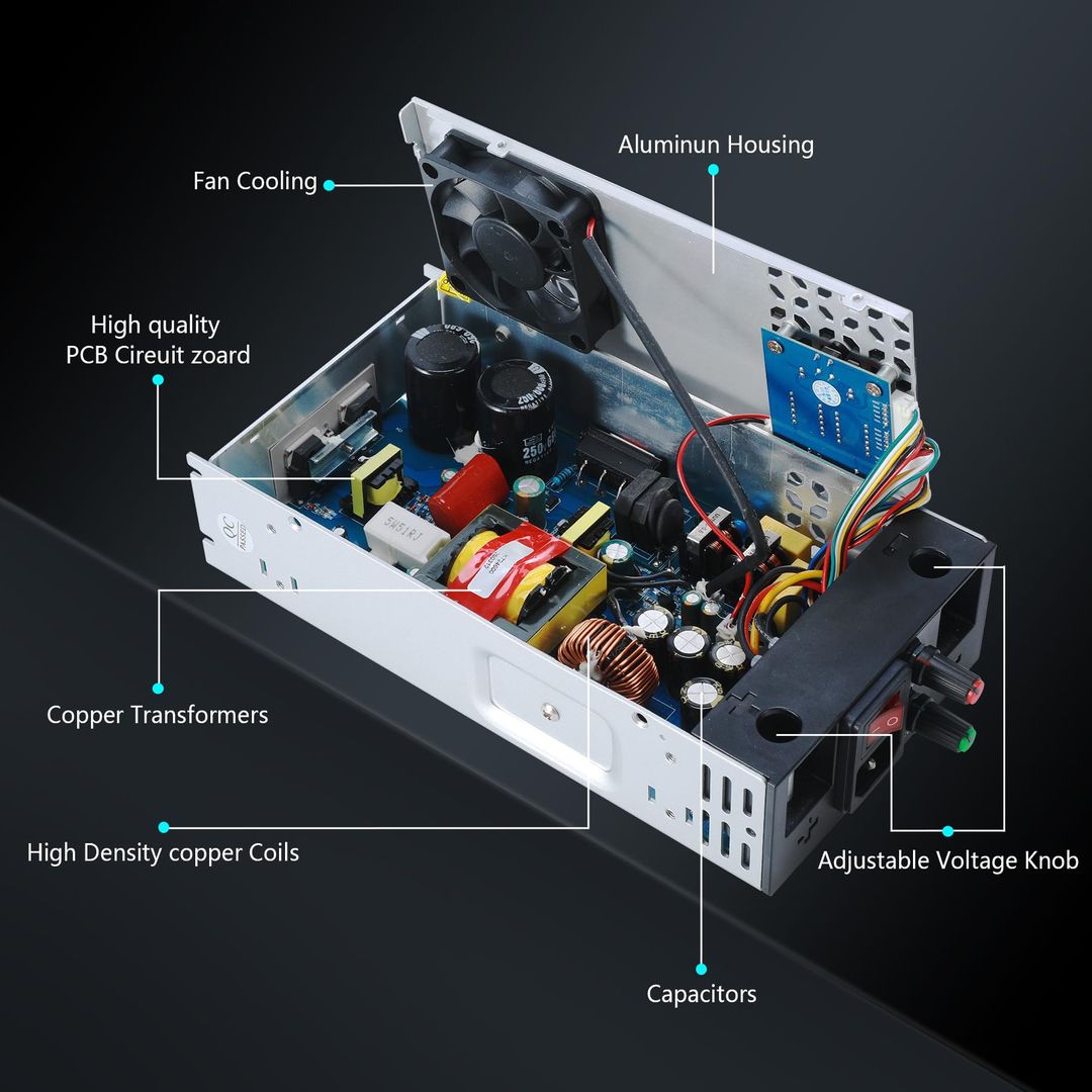 Meishile nastavljiv preklopni napajalnik 0-30V 0-17A 500W - naklikaj.si