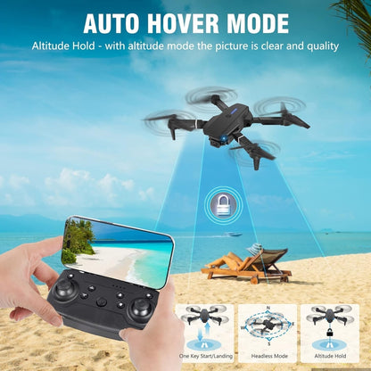 Zložljiv dron z 1080P HD kamero in 2 baterijama