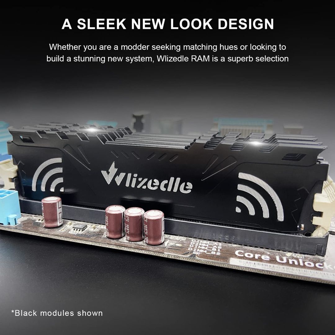 Wlizedle DDR3 RAM, 32GB, 1600Mhz, PC3/12800 Kit (4x8GB)