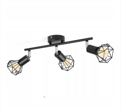 Stropna/stenska svetilka s tremi reflektorji + 3x LED žarnica 6W, 6500K - naklikaj.si