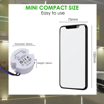 2x mini LED transformator 12V (15W, vodoodporen IP67)