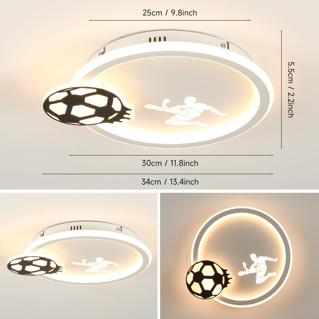 💡 EASY EAGLE LED stropna svetilka – Nogometni dizajn