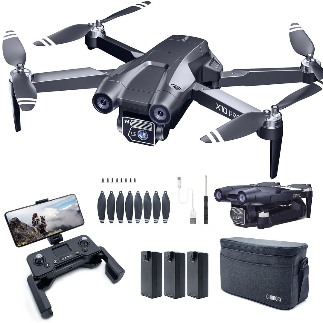 Profesionalni CHUBORY X10 PRO, GPS, 4K UHD kamera 90 min letenja 1000 m dosega - naklikaj.si