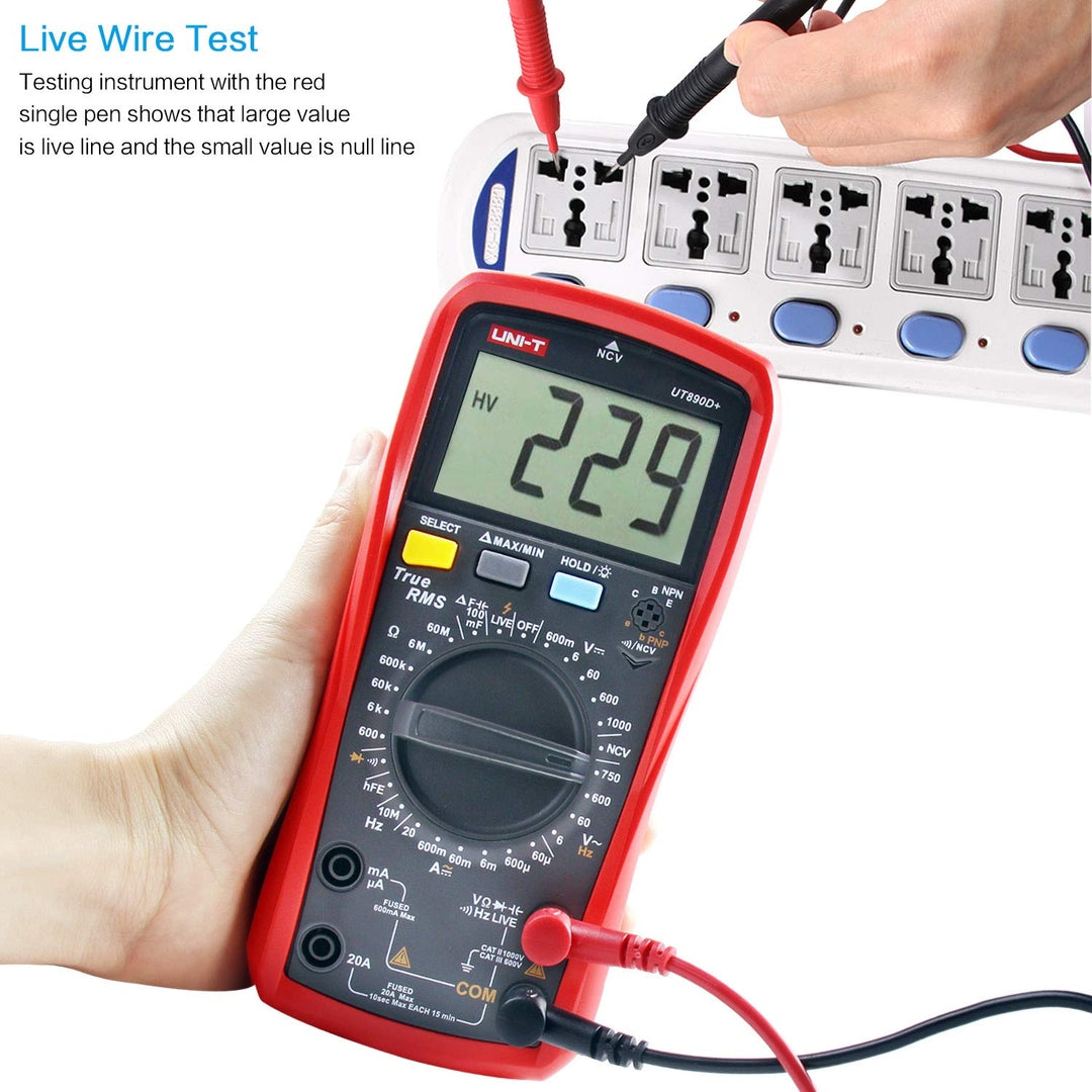 UNI-T UT890D+ digitalni multimeter – True RMS, AC/DC merjenje, LCD