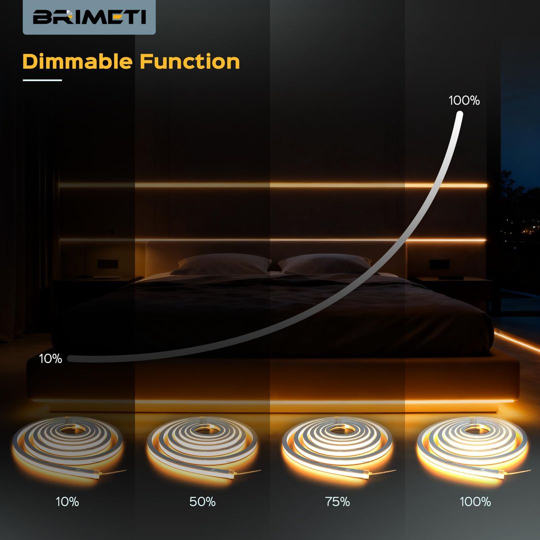 10m BRIMETI CCT LED neon trak, 120LED/m, daljinec, IP65 – 3000-6500K