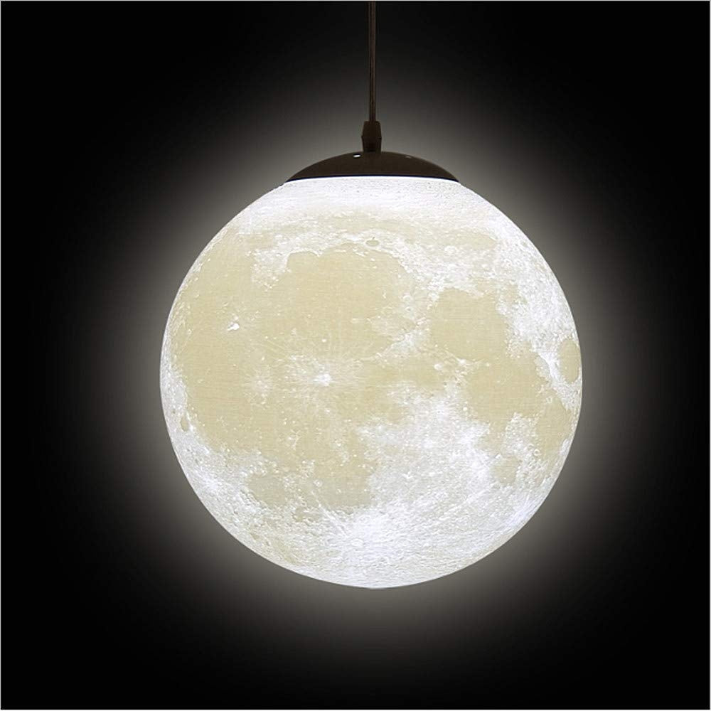 KRUHAN 3D Moon Pendant Light – viseča lampa v obliki lune (25 cm, navoj E27)
