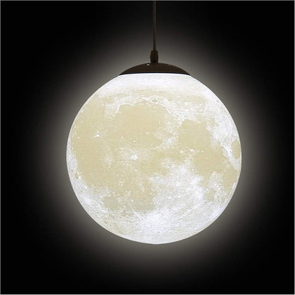 KRUHAN 3D Moon Pendant Light – viseča lampa v obliki lune (25 cm, navoj E27)