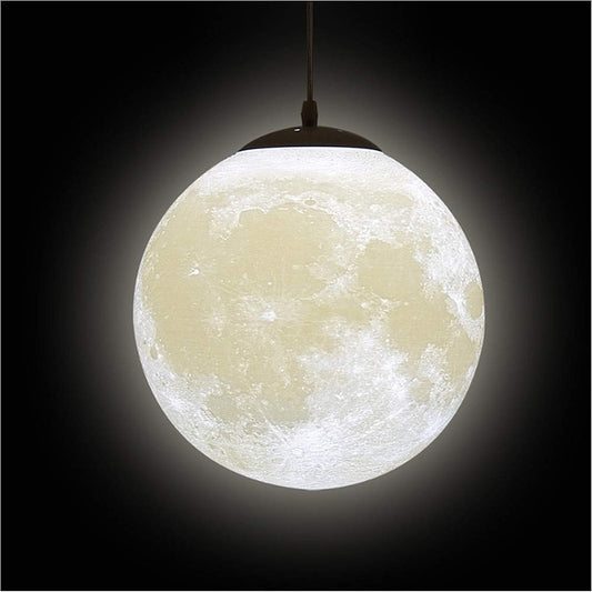 KRUHAN 3D Moon Pendant Light – viseča lampa v obliki lune (25 cm, navoj E27)