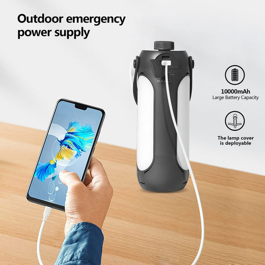 🏕 Prenosna LED kamp svetilka z 10.000mAh baterijo