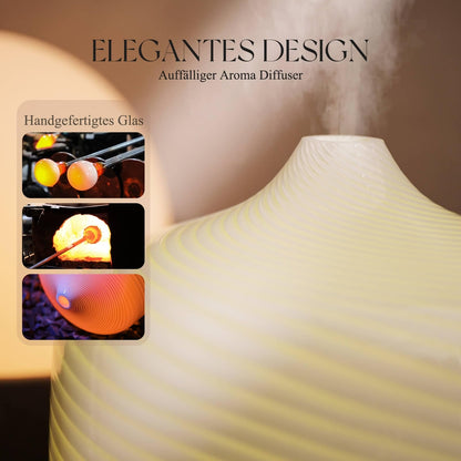 PORSEME aroma difuzor/vlažilec 500 ml – steklen, ultrazvočni, LED osvetlitev