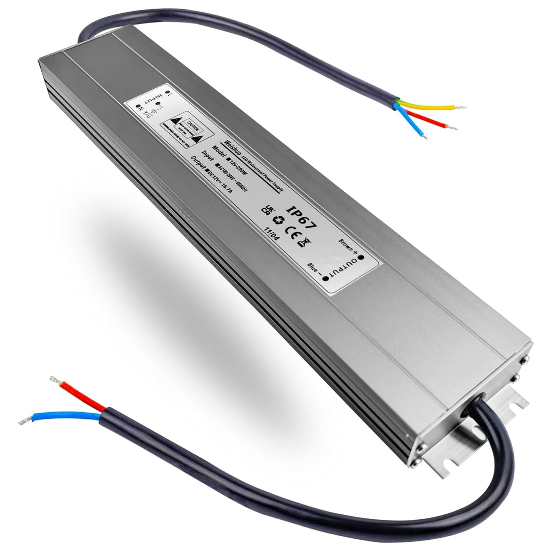 🔌 LED napajalnik 12V 200W, IP67 vodoodporen, slim