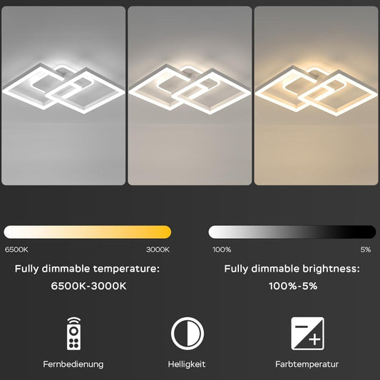 💡 LED stropna luč z daljinskim upravljalnikom 40W