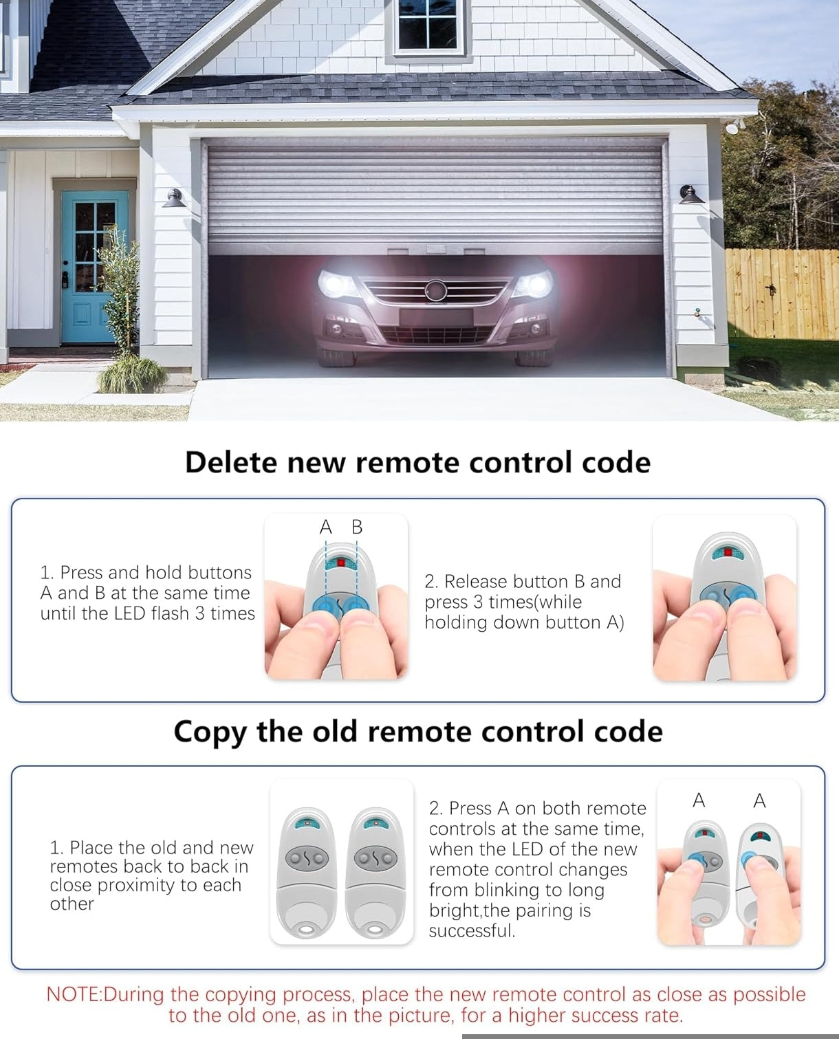 3x daljinec za garažna vrata TOP serija – 433,92 MHz, 2 gumba