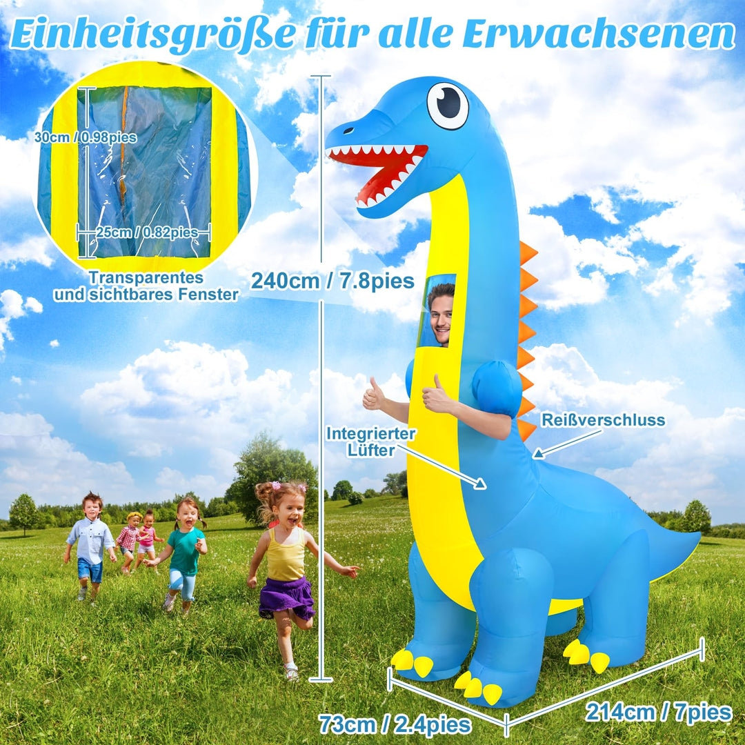 Napihljiv kostum dinozavra – zabaven kostum za odrasle