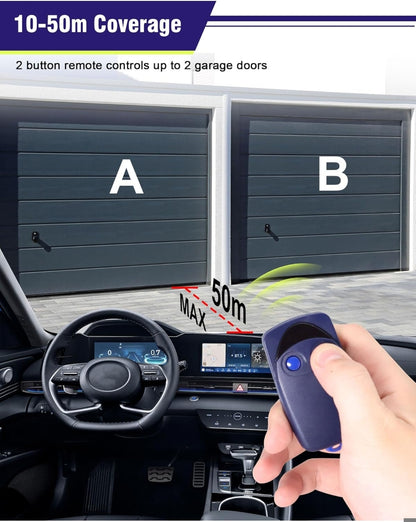 2x Daljinec za garažna vrata NICE FLO1 / FLO2 / FLO4 – 433,92 MHz (2 gumba)