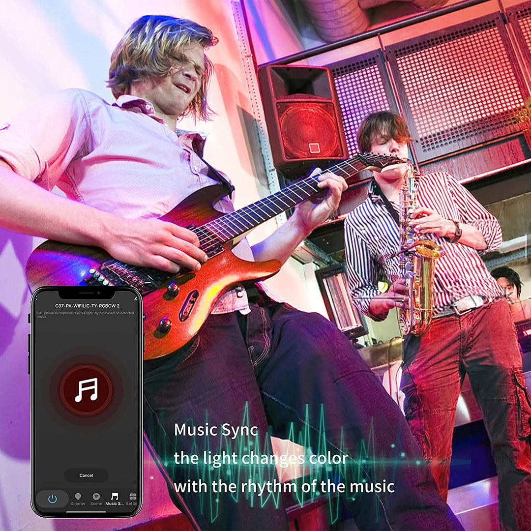 4x FITOP pametne WiFi žarnice E14, 4,9W,  – RGB + topla/hladna bela, 470 lm, 16 miljonov barv