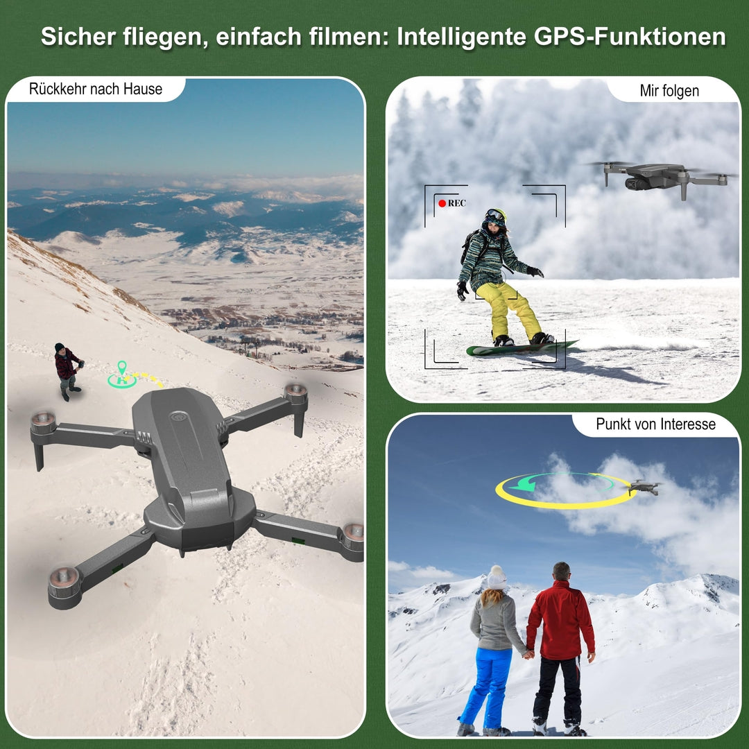 Wipkviey B12 GPS dron z 4K SONY kamero in 2 baterijama, GPS, (do 50 min leta