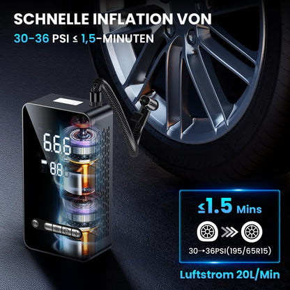 ⚡ IPFLIN prenosni električni kompresor 150PSI 6000mAh