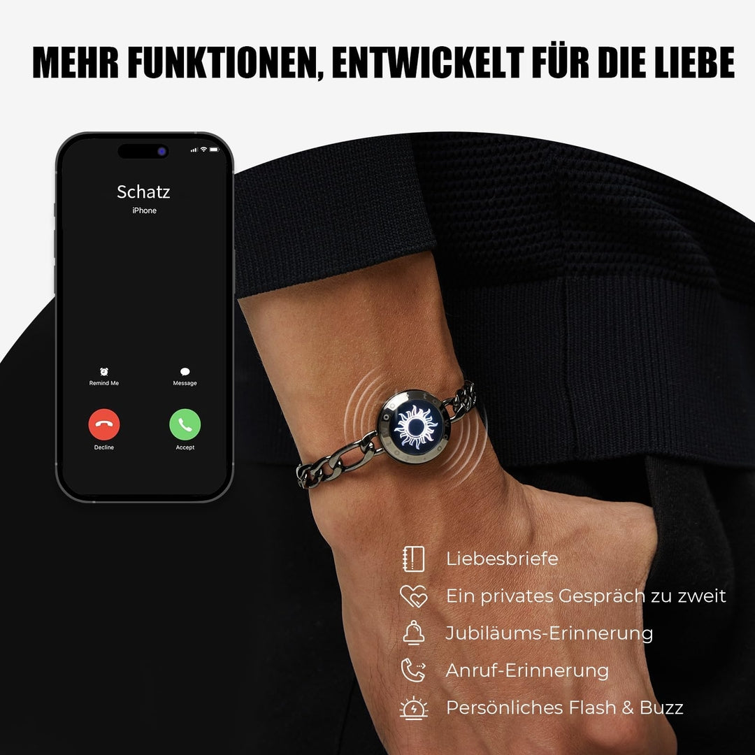 TOTWOO pametna zapestnica za pare – komplet 2× Sun & Moon (osvetlitev + vibracije)