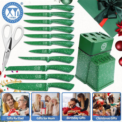 Set nožev XYJ - 13v1 z stojalom