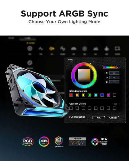 AsiaHorse COSMIQ RGB 120 mm ARGB ventilator za ohišje računalnika (3pack)