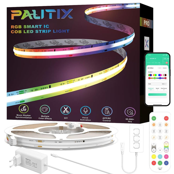 PALITIX RGB Smart IC COB LED trak set - 10M - naklikaj.si