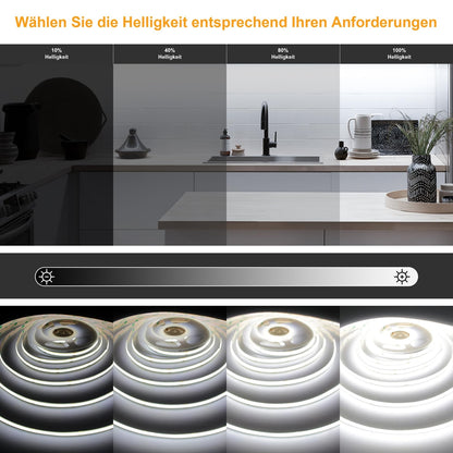 ARMOTOP COB LED trak – hladno bela 6000K, 24V, 320 LED/m, 3 m + RF daljinec + napajalnik