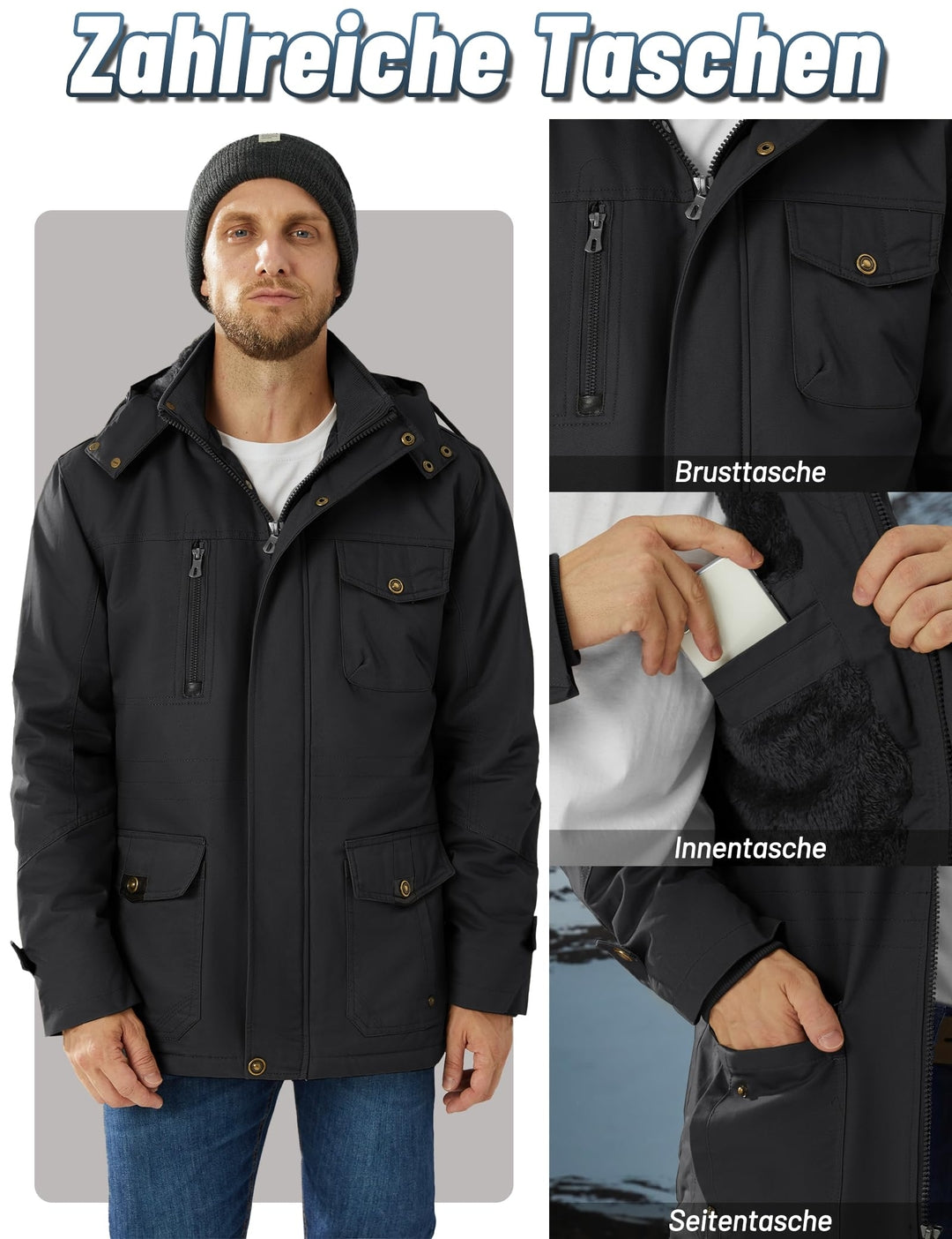 KEFITEVD moška zimska jakna – velikost L