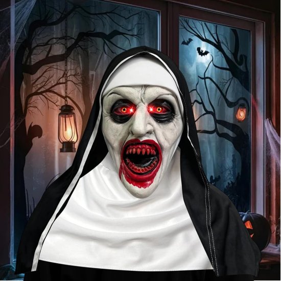 Pustna maska nune s svetlečimi očmi ter zvokom