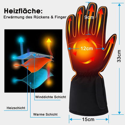 Kvalitetne grelne zimske rokavice z baterijo 2x5000 mAh