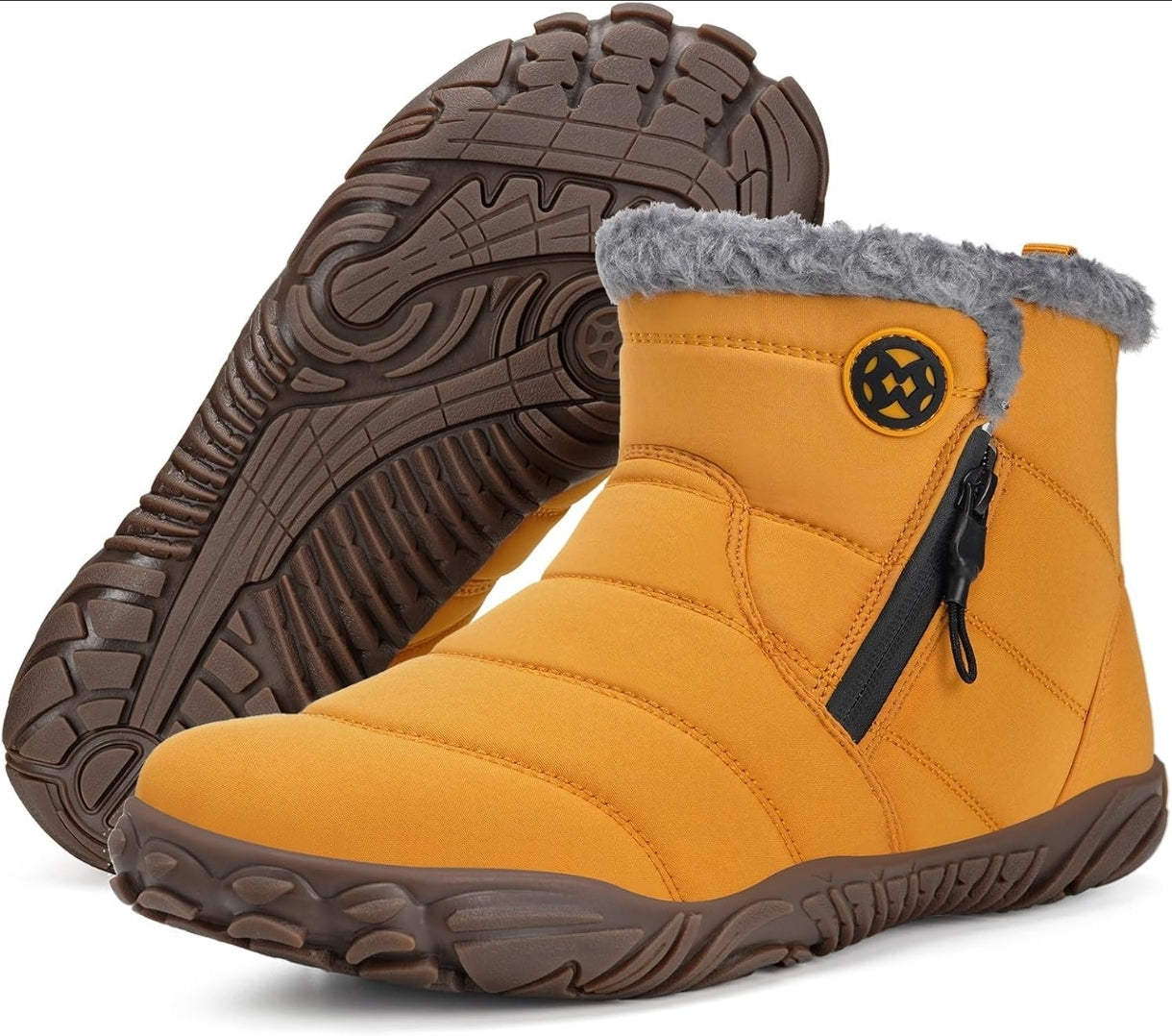 KVbaby podloženi zimski škornji z zadrgo (št. 40, rjavi)