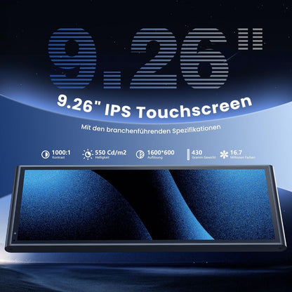 🚗 KRUNIA 9.26" wireless iOS &amp; Android display with rear view camera