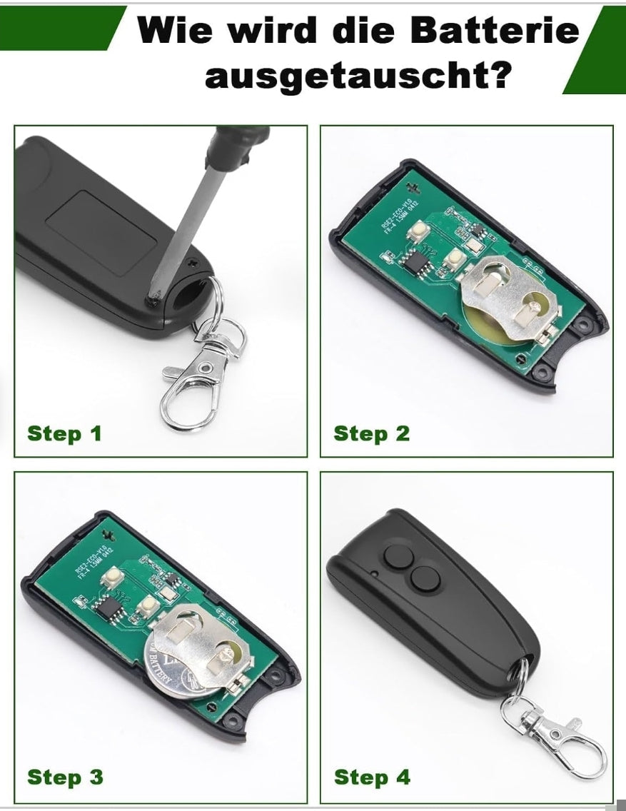 2x daljinec za garažna vrata HÖRMANN / ECOSTAR – 433,92 MHz (2 gumba)