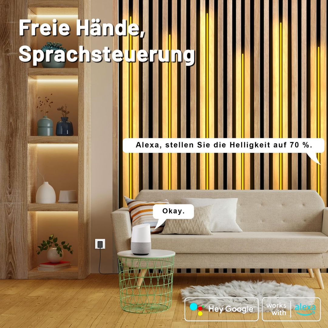 LICHASER 6x3m COB LED trak – 4000K, WiFi, daljinec